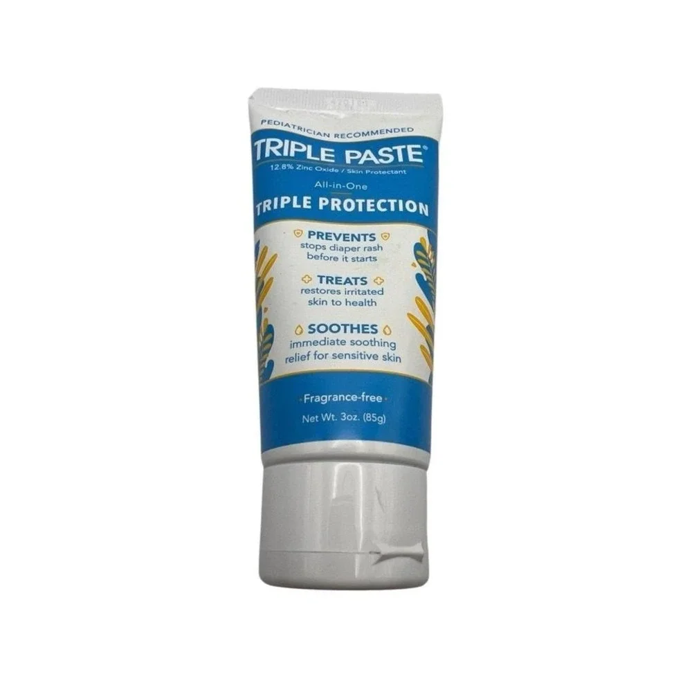 Triple Paste - Diaper Rash Cream (3 oz) - Zinc Oxide Soothing Relief Paste‎